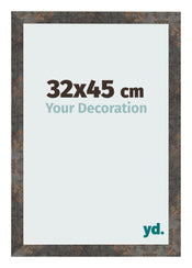 Fotolijst 32x45 cm Geoxideerd Metaal MDF Bologna Voorzijde Maat | Yourdecoration.nl