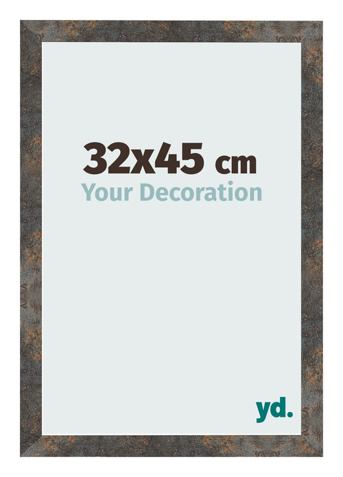 Fotolijst 32x45 cm Geoxideerd Metaal MDF Bologna Voorzijde Maat | Yourdecoration.nl