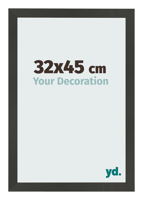 Fotolijst 32x45cm Antraciet MDF Bologna Voorzijde Maat | Yourdecoration.nl