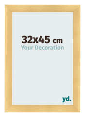 Fotolijst 32x45cm Goud Mat MDF Pisa Voorzijde Maat | Yourdecoration.nl