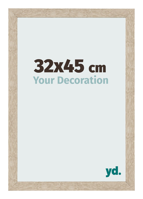 Fotolijst 32x45cm Sonoma Eiken MDF Bologna Voorzijde Maat | Yourdecoration.nl
