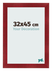 Fotolijst 32x45cm Wijnrood Geveegd MDF Pisa Voorzijde Maat | Yourdecoration.nl