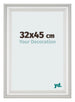 Fotolijst 32x45cm Wit Geveegd MDF Lazio Voorzijde Maat | Yourdecoration.nl