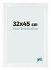 Fotolijst 32x45cm Wit Hoogglans MDF Pisa Voorzijde Maat | Yourdecoration.nl