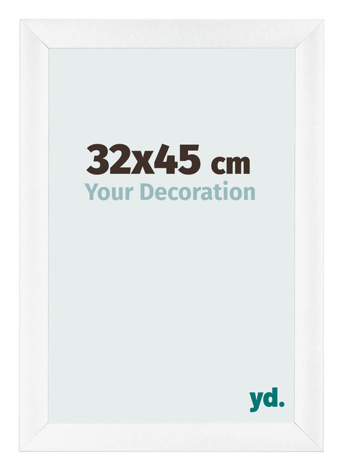 Fotolijst 32x45cm Wit Mat MDF Pisa Voorzijde Maat | Yourdecoration.nl
