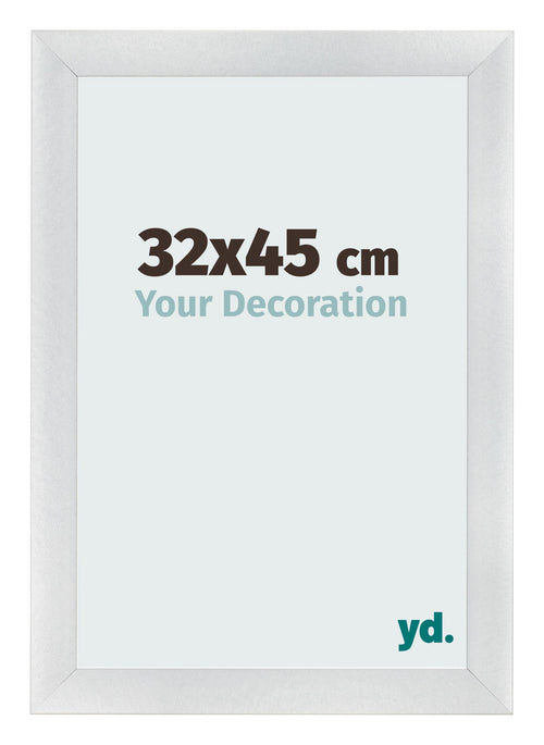 Fotolijst 32x45cm Zilver Mat MDF Pisa Voorzijde Maat | Yourdecoration.nl