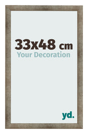 Fotolijst 33x48 cm Metaal Vintage MDF Bologna Voorzijde Maat | Yourdecoration.nl