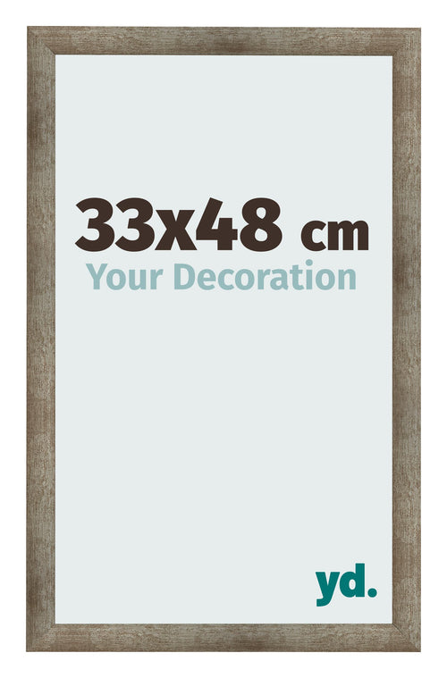 Fotolijst 33x48 cm Metaal Vintage MDF Bologna Voorzijde Maat | Yourdecoration.nl