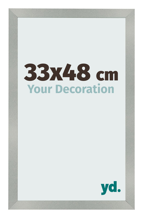 Fotolijst 33x48cm Aluminium Geborsteld MDF Bologna Voorzijde Maat | Yourdecoration.nl