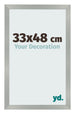Fotolijst 33x48cm Aluminium Geborsteld MDF Bologna Voorzijde Maat | Yourdecoration.nl