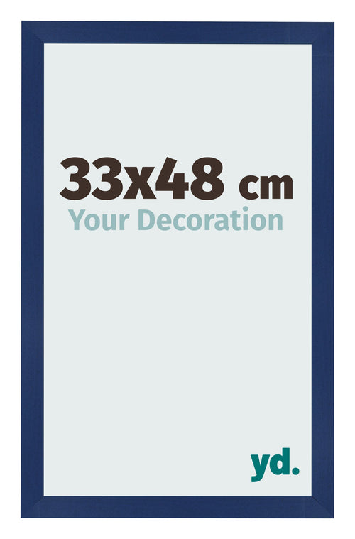 Fotolijst 33x48cm Donkerblauw Geveegd MDF Bologna Voorzijde Maat | Yourdecoration.nl
