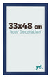 Fotolijst 33x48cm Donkerblauw Geveegd MDF Bologna Voorzijde Maat | Yourdecoration.nl