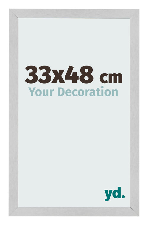 Fotolijst 33x48cm Edelstaal MDF Bologna Voorzijde Maat | Yourdecoration.nl