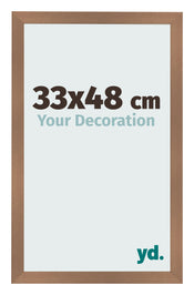 Fotolijst 33x48cm Koper Decor MDF Bologna Voorzijde Maat | Yourdecoration.nl