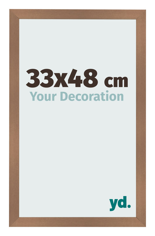 Fotolijst 33x48cm Koper Decor MDF Bologna Voorzijde Maat | Yourdecoration.nl