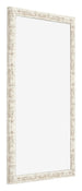 Fotolijst 33x48cm Wit Vintage MDF Bologna Voorzijde Schuin | Yourdecoration.nl