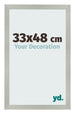 Fotolijst 33x48cm Zilver Mat MDF Bologna Voorzijde Maat | Yourdecoration.nl