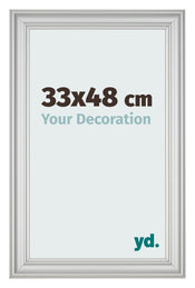 Fotolijst 33x48cm Zilver Mat MDF Lazio Voorzijde Maat | Yourdecoration.nl