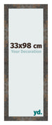Fotolijst 33x98 cm Geoxideerd Metaal MDF Bologna Voorzijde Maat | Yourdecoration.nl