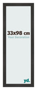 Fotolijst 33x98 cm Zwart Mat MDF Bologna Voorzijde Maat | Yourdecoration.nl