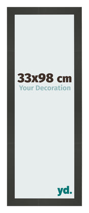 Fotolijst 33x98cm Antraciet MDF Bologna Voorzijde Maat | Yourdecoration.nl