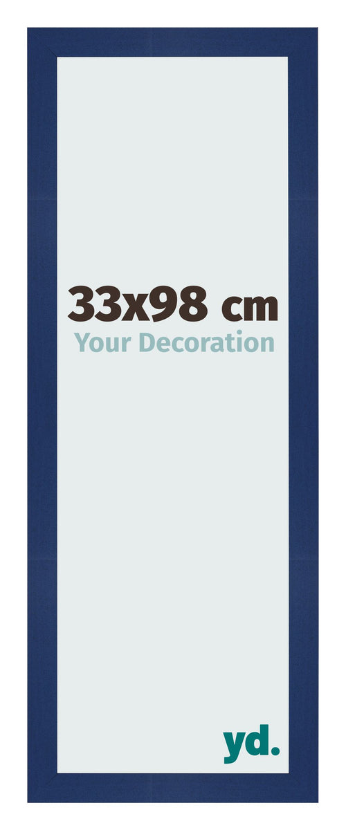 Fotolijst 33x98cm Donkerblauw Geveegd MDF Bologna Voorzijde Maat | Yourdecoration.nl
