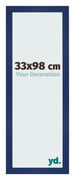 Fotolijst 33x98cm Donkerblauw Geveegd MDF Bologna Voorzijde Maat | Yourdecoration.nl
