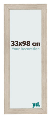 Fotolijst 33x98cm Eiken Licht MDF Pisa Voorzijde Maat | Yourdecoration.nl