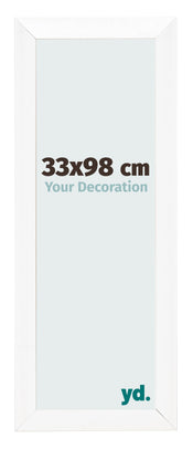 Fotolijst 33x98cm Wit Mat MDF Pisa Voorzijde Maat | Yourdecoration.nl