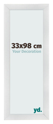 Fotolijst 33x98cm Zilver Mat MDF Pisa Voorzijde Maat | Yourdecoration.nl