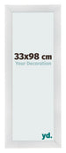 Fotolijst 33x98cm Zilver Mat MDF Pisa Voorzijde Maat | Yourdecoration.nl