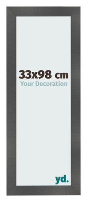 Fotolijst 33x98cm Zwart Mat MDF Pisa Voorzijde Maat | Yourdecoration.nl