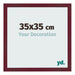 Fotolijst 35x35 cm Wijnrood Geveegd MDF Bologna Voorzijde Maat | Yourdecoration.nl