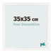 Fotolijst 35x35 cm Wit Hoogglans MDF Bologna Voorzijde Maat | Yourdecoration.nl