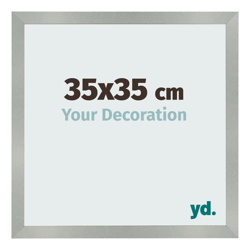 Fotolijst 35x35cm Aluminium Geborsteld MDF Bologna Voorzijde Maat | Yourdecoration.nl