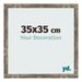 Fotolijst 35x35cm Blauw Goud Gemeleerd MDF Bologna Voorzijde Maat | Yourdecoration.nl