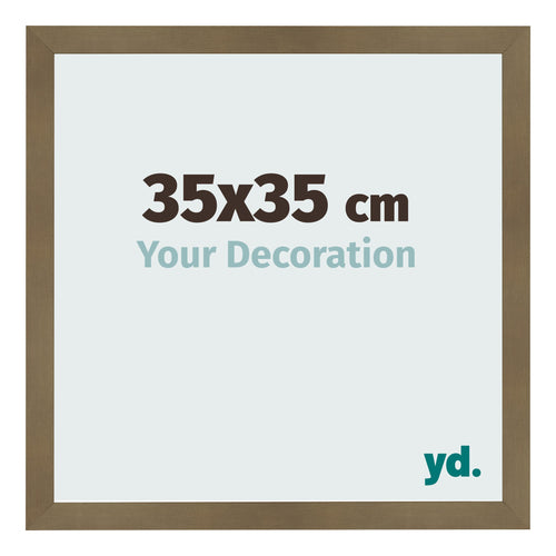 Fotolijst 35x35cm Brons Decor MDF Bologna Voorzijde Maat | Yourdecoration.nl