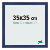 Fotolijst 35x35cm Donkerblauw Geveegd MDF Bologna Voorzijde Maat | Yourdecoration.nl