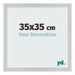 Fotolijst 35x35cm Edelstaal MDF Bologna Voorzijde Maat | Yourdecoration.nl