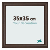 Fotolijst 35x35cm Eiken Donker MDF Lazio Voorzijde Maat | Yourdecoration.nl