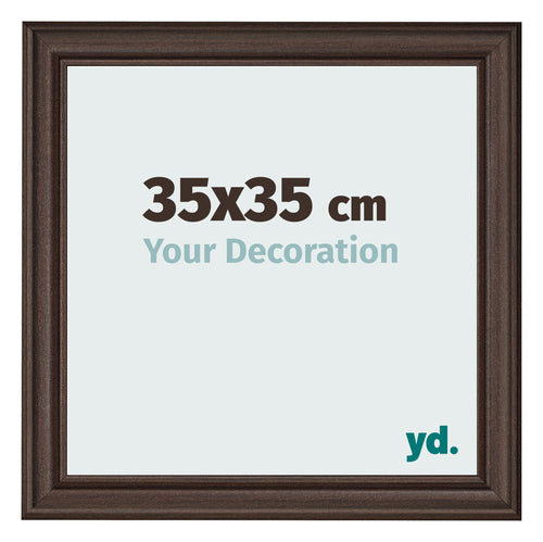 Fotolijst 35x35cm Eiken Donker MDF Lazio Voorzijde Maat | Yourdecoration.nl