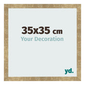 Fotolijst 35x35cm Goud Antiek MDF Bologna Voorzijde Maat | Yourdecoration.nl