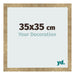 Fotolijst 35x35cm Goud Antiek MDF Bologna Voorzijde Maat | Yourdecoration.nl