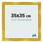 Fotolijst 35x35cm Goud Vintage MDF Pisa Voorzijde Maat | Yourdecoration.nl