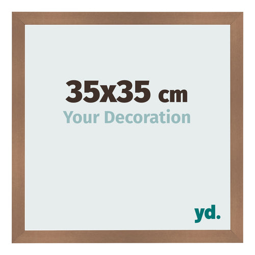 Fotolijst 35x35cm Koper Decor MDF Bologna Voorzijde Maat | Yourdecoration.nl