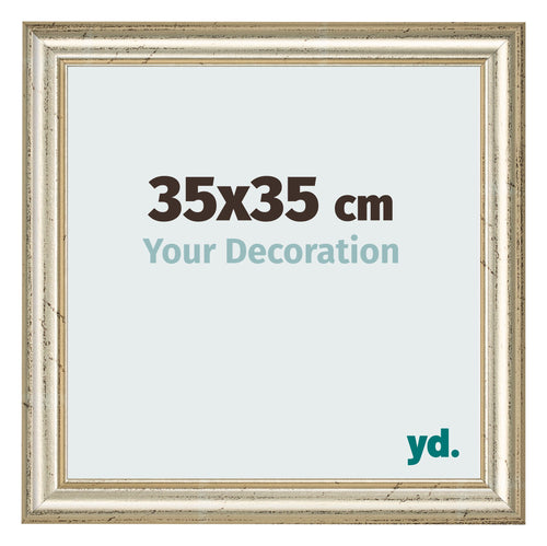 Fotolijst 35x35cm Metaalglans MDF Lazio Voorzijde Maat | Yourdecoration.nl