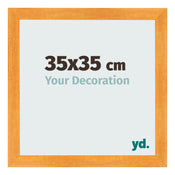Fotolijst 35x35cm Oranje MDF Pisa Voorzijde Maat | Yourdecoration.nl