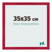 Fotolijst 35x35cm Rood MDF Bologna Voorzijde Maat | Yourdecoration.nl