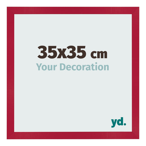 Fotolijst 35x35cm Rood MDF Bologna Voorzijde Maat | Yourdecoration.nl