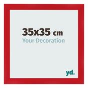 Fotolijst 35x35cm Rood MDF Pisa Voorzijde Maat | Yourdecoration.nl
